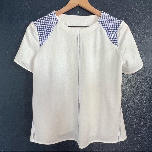 Handmade Embroidery Honeycomb Blouse - Picture 1 of 3